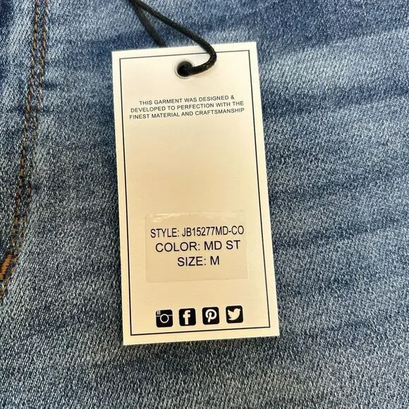 Judy Blue NWT High Waist Raw Hem Denim Shorts Size Medium Style #15277 - Picture 2 of 6